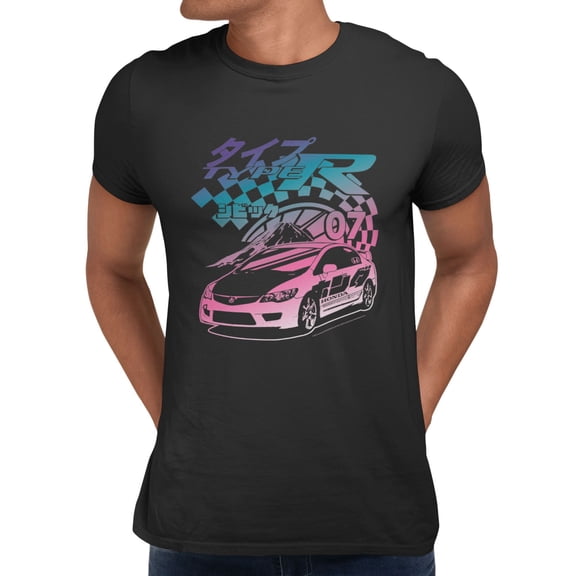 Honda Civic Type R Mount Fuji JDM Racing Men's T Shirt (Black, S-XXXL)