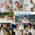 thumbnail image 5 of Yellow Floral Spring Cooling Blanket, Lightweight Breathable Summer Throw Blanket with Double Sided Cold Effect, Vintage Summer Botanical Picnic Beach Blankets Bed Sheet for Hot Sleepers 60"x80", 5 of 8