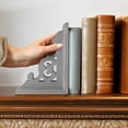 thumbnail image 5 of American Art Decor Decorative Heavy Duty Wood Bookends for Books/CDs/Vinyls/Magazines for Living Room, Bathroom, Bedroom, & Office - Home, Wall Decor & Shelf Accents - Natural, Set of 2, 5 of 8