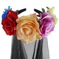 thumbnail image 3 of Sonducket Diadema de repuesto portátil para mujer, flor elegante para fiesta de Halloween, disfraz de mujer, diadema para Cosplay, tocado Accesorio para el cabello Vistoso, 3 of 6