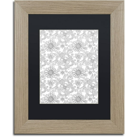 Trademark Fine Art "Big Beautiful Blossoms 10" Canvas Art by Hello Angel, Black Matte, Birch Frame