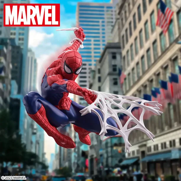 Figuras móviles originales de Sega Marvel Universe Luminasta Spider-Man Spider-Gwen Across The Universe Deadpool Venom Miles, juguete de regalo