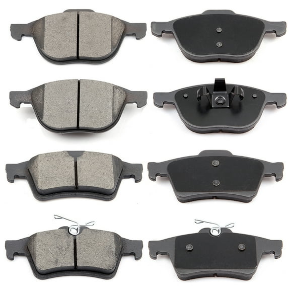 CCIYU Front Rear Ceramic Brake Pads Kits 8pcs fit for Ford C-Max/EcoSport/Escape/Focus/Transit Connect, for Mazda 3/3 Sport/5, for Volvo C30/C70/S40/V50 Fits select: 2012-2018 FORD FOCUS SE