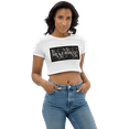 thumbnail image 6 of White Mule4orty Floral Frame Organic Crop Top, 6 of 10