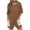 Brown, variant on aidice Summer Jumpsuits for Women Casual Crewneck Short Sleeve Comfy Striped Homewear Shorts Rompers