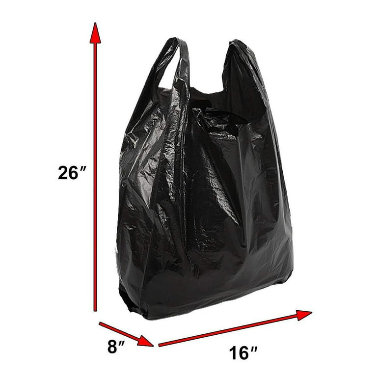 Mini Jumbo, 16Wx8Dx26H, Black Shopping Bags