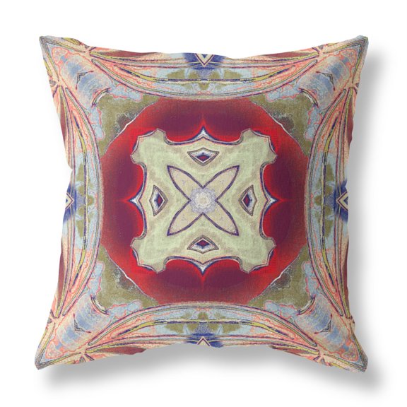 Amrita Sen Pastel Floral Broadcloth Zippered Pillow CAPL509BrCDS-ZP-20x20