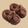 thumbnail image 5 of breaise Toddler Slippers for Girls Boys Fluffy House Shoes with Heel Cover Winter Warm Plush Cute Outdoor Shoes, 5 of 7