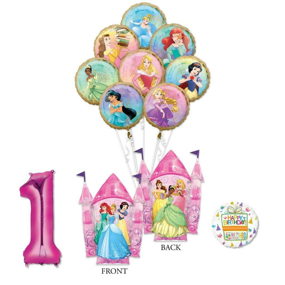 Disney Princess Party Supplies 1st Birthday Balloon Bouquet Decorations