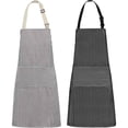 thumbnail image 1 of Delantales de Cocina, Mandiles de Cocina Mujer, Mandiles de Cocina Hombre, 2 Delantal de Cocina Impermeables, Delantal de Chef con Correa Ajustable para El Cuello, 1 of 4