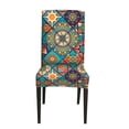 thumbnail image 2 of Skksst Spandex Stretch Dining Chair Slipcover Moroccan Floral Printed Seat Protector Cover, 2pcs, 2 of 2