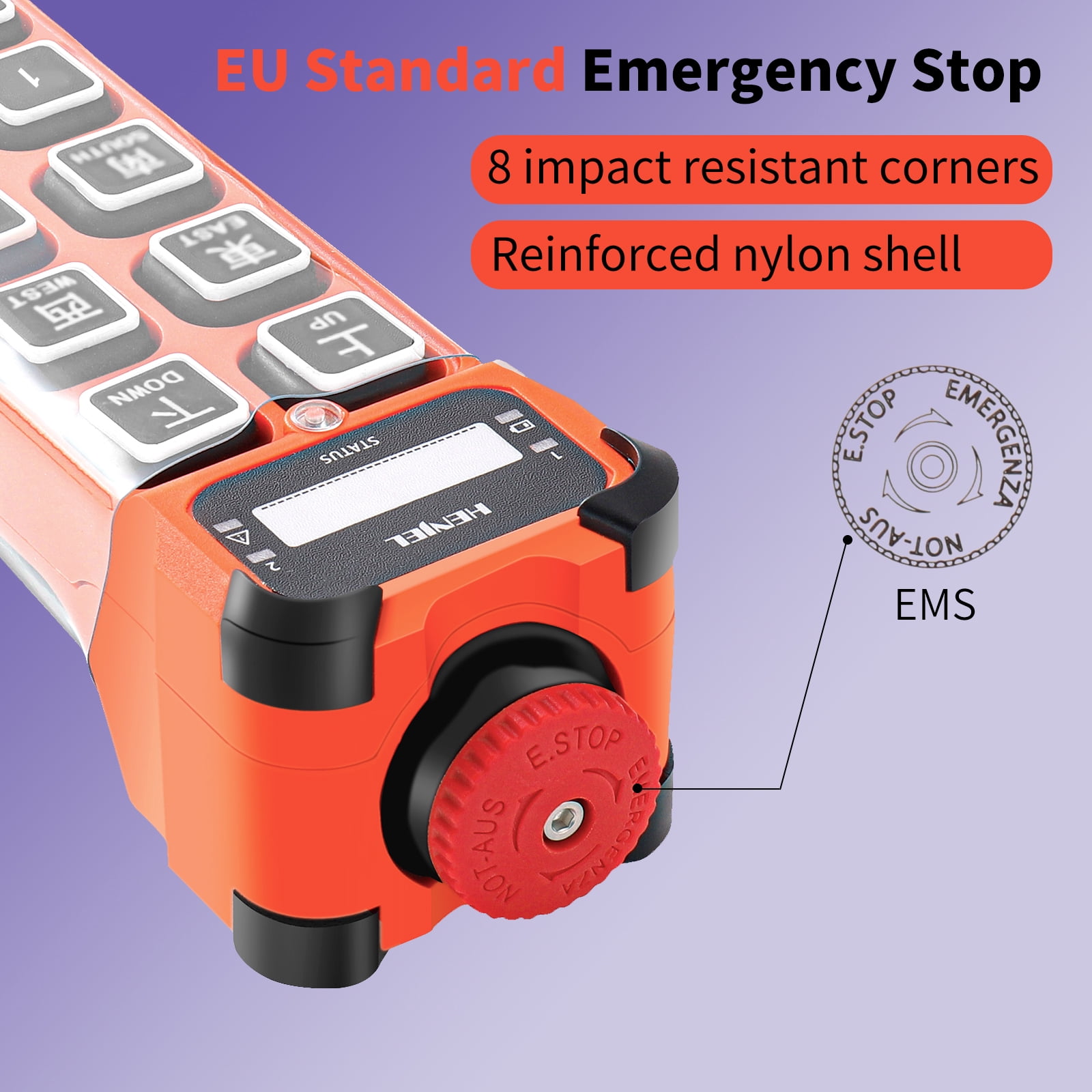 12 Channel Industrial Wireless Crane Radio Remote Control 12-65V 12V 24V DC for Electric Chain Hoist Overhead Bridge Travelling Crane Truck Two Transmitter and One Receiver