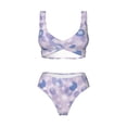 thumbnail image 4 of Honeii Winter With Snowflakes Print Women’s Bikini Set,Two Piece Swimsuit Bathing Suits,Stylish High Elasticity Swimwear for Beach and Pool, 4 of 5