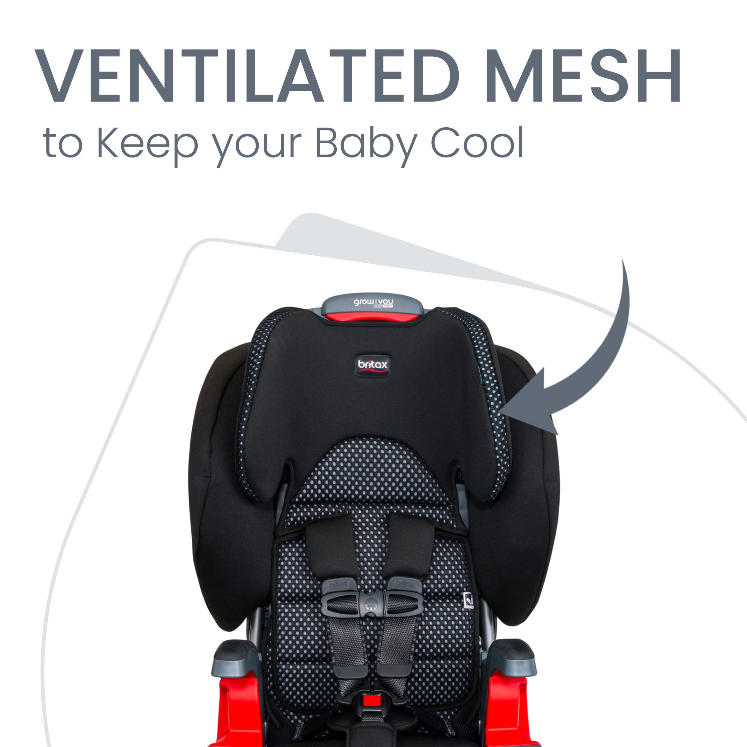 Britax Grow With You ClickTight Harness-2-Booster Car Seat, 2-in-1 High Back Booster, Cool Flow Grey