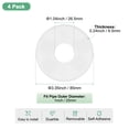 thumbnail image 3 of 4-Pack Wall Split Flange, for 1 Inch/25mm OD Pipe ABS Escutcheon Plate Round Plumbing Cover Plates [White], 3 of 6