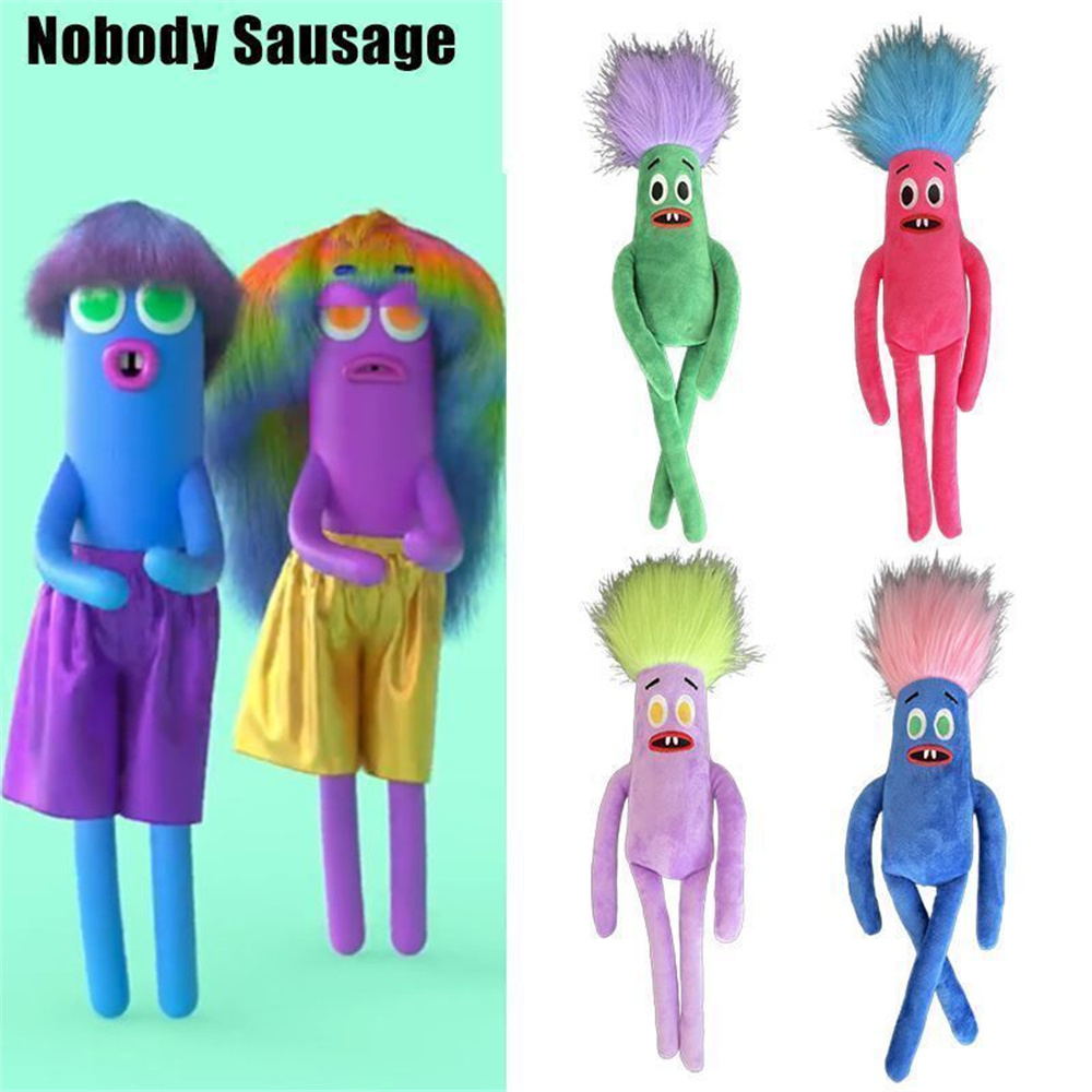 16.9in Nobody Sausage Plush Toys Soft Stuffed Funny Hug Doll Kids