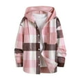 thumbnail image 2 of Goodtrade8 Mens Thickened Jackets Hooded Plaid Shirt Winter Pockets Warm Coats for Men, 2 of 8