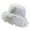 Grey, variant on sunsanly Women Winter Bucket Hat Fuzzy Plush Thickened Windproof Heat Retention Solid Color Dome Faux Fur Fisherman Hat Outdoor Cap