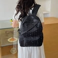thumbnail image 6 of Polka Dot Bow Backpack Set, Water Resistant Bookbag with Lunch Box and Pencil Case, Nylon Laptop Backpack for Outdoor College (Black), 6 of 10