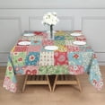 thumbnail image 3 of Pioneer Flower Floral Print Pattern Square Tablecloth, Waterproof Wipeable Spillproof Washable Table Cover for Home Kitchen Party Decor, 42"x42", 3 of 6