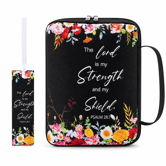 Bible Covers Bible Case Bible Bag, 10x7.5 in Bible Covers Canvas Bible Holder with Handle Fits for Standard Size Bible, Gifts for Women Men