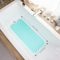 thumbnail image 4 of Non-Slip Extra Long Bath Mat 39x16 Inch - Strong Suction Cups & Drain Holes, Machine Washable (Clear Grey), 4 of 7