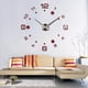 thumbnail image 2 of Reloj de pared 3D DIY con números grandes, decoración de cristal, espejo adhesivo para el hogar y la oficina. rojo, 2 of 6