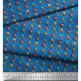 thumbnail image 3 of Soimoi Poly Georgette Fabric Crossbone & Skull Halloween Print Fabric by The Yard 52 Inch Wide, 3 of 3