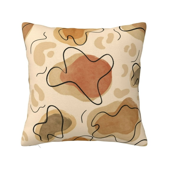 ZICANCN Watercolor Minimalist Lines Throw Pillow Covers, Bed Couch Sofa Knit Decorative Pillow Covers for Living Room Farmhouse, 12"x12"