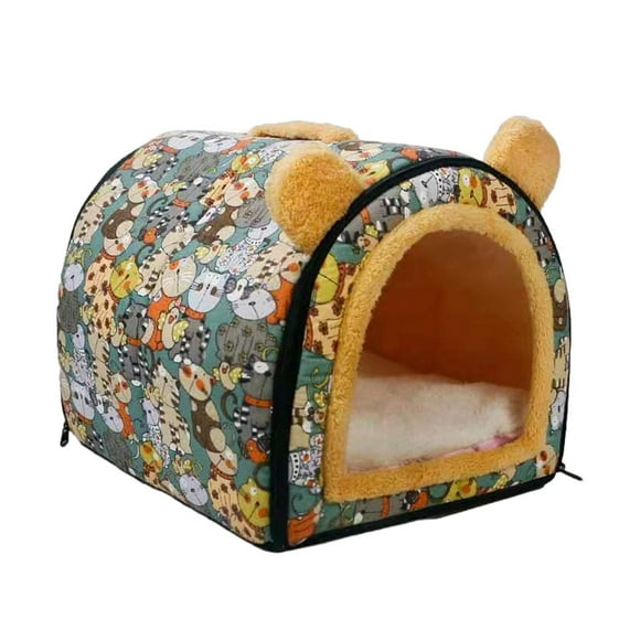 Casa para gatos Salvador Nido lavable autocalentable cama cueva grande verde