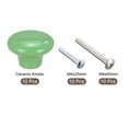 thumbnail image 3 of 38x28mm Ceramic Drawer Knobs, 10 Pack Mushroom Shape Door Pull Handles Green, 3 of 6