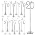 thumbnail image 3 of Abbraccia Table Numbers, Decorative Table Number Holders, Wood Table Number Cards with Base, Place Card Holders for Wedding Anniversary 20pcs, 3 of 10
