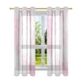 thumbnail image 2 of Sheer Curtains Grommet Drapes Window Treatments Light Filtering for Bedroom Living Room 2 Panels 42" x 63" Pink Soft Smoke Cloud, 2 of 7