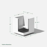 Veradek Block Series Cube Small 18 Plastic Planter - White