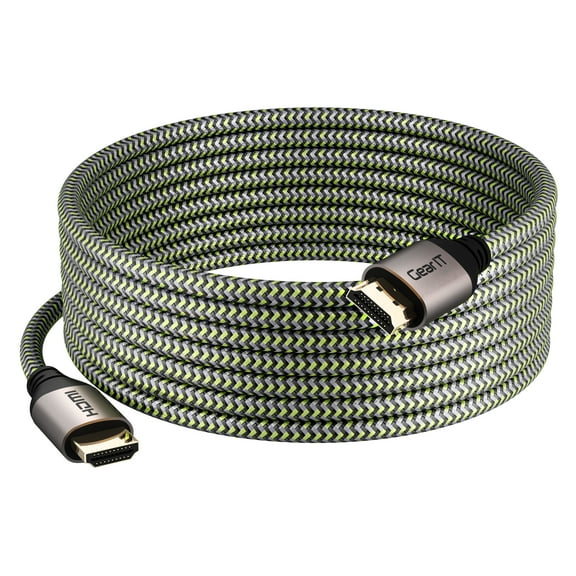 GearIT HDMI Cable (1-Pack / 10ft / 3m) High-Speed HDMI 2.0b, 4K 60hz, 3D, ARC, HDCP 2.2, HDR, 18Gbps - Nylon Braided Cord