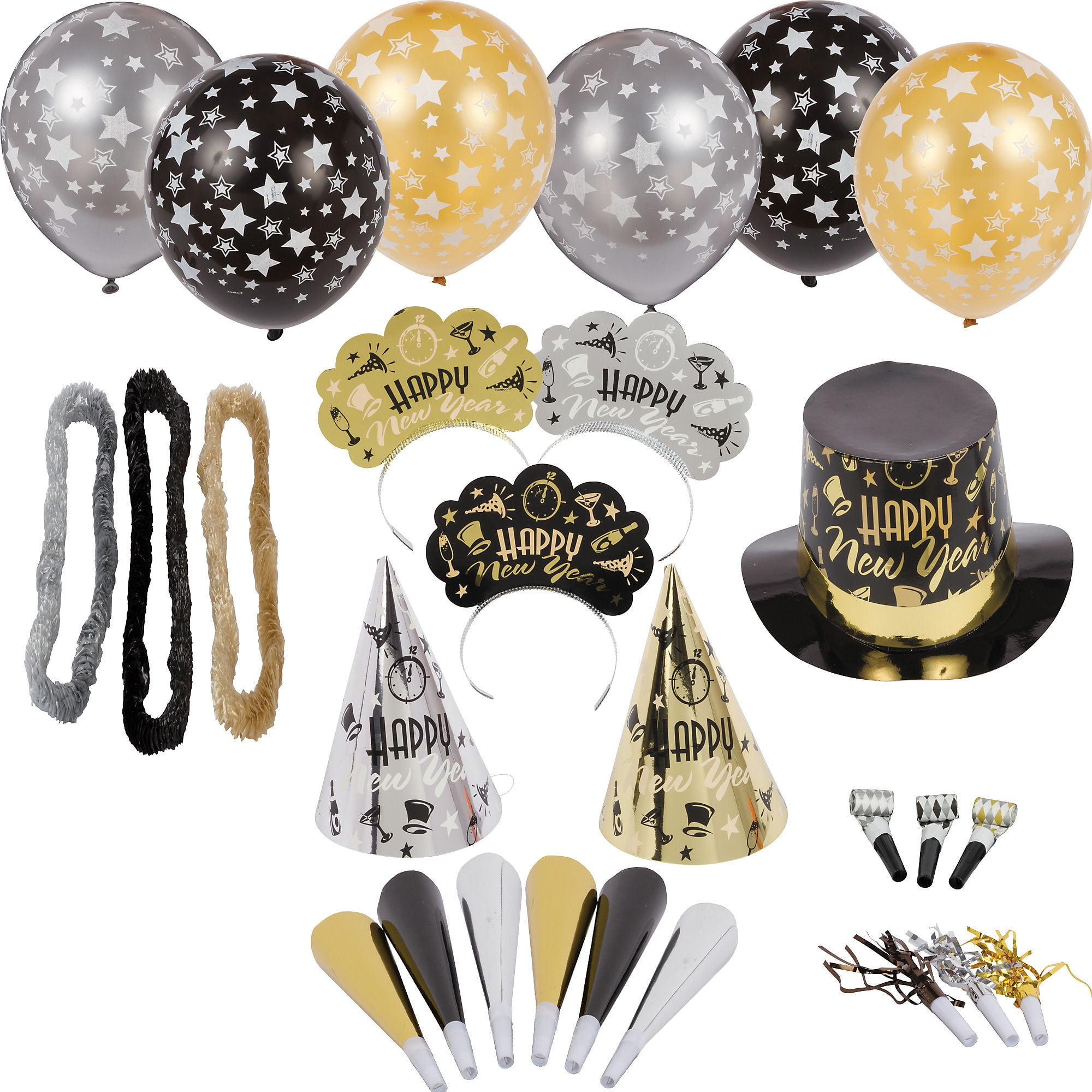 black party top hats