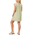 thumbnail image 3 of INSPIRE CHIC Women's Summer Short Tank Dress Cap Sleeve Crewneck Casual Ruched Sundress Loose Shift Tunic Mini Dresses L Light Green, 3 of 6