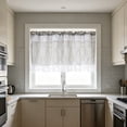 thumbnail image 4 of Celsvanis Jacquard Valance Curtain, Rod Pocket Light Blocking Window Topper, Decorative Dust Proof Short Curtain for Kitchen Sink Indoor Windows 71"x71", 4 of 6