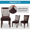 thumbnail image 4 of 2 Piezas Fundas De Asiento De Silla De Comedor Fundas De Asiento De Silla De Licra Elástica Fundas De Cojín De Asiento De Silla para Comedor Sillas De Cocina Silla Lavable Extraíble S, 4 of 5
