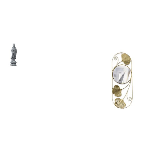 Figura De Guan Yin Con Espejo, Adorno Tradicional De Buda Femenino Para Estantería, Armario, Entrada, Pasillo, Sala De Estar.