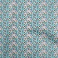 thumbnail image 1 of oneOone Polyester Lycra Turquoise Blue Fabric Floral Sewing Craft Projects Fabric Prints By Yard 56 Inch Wide, 1 of 4