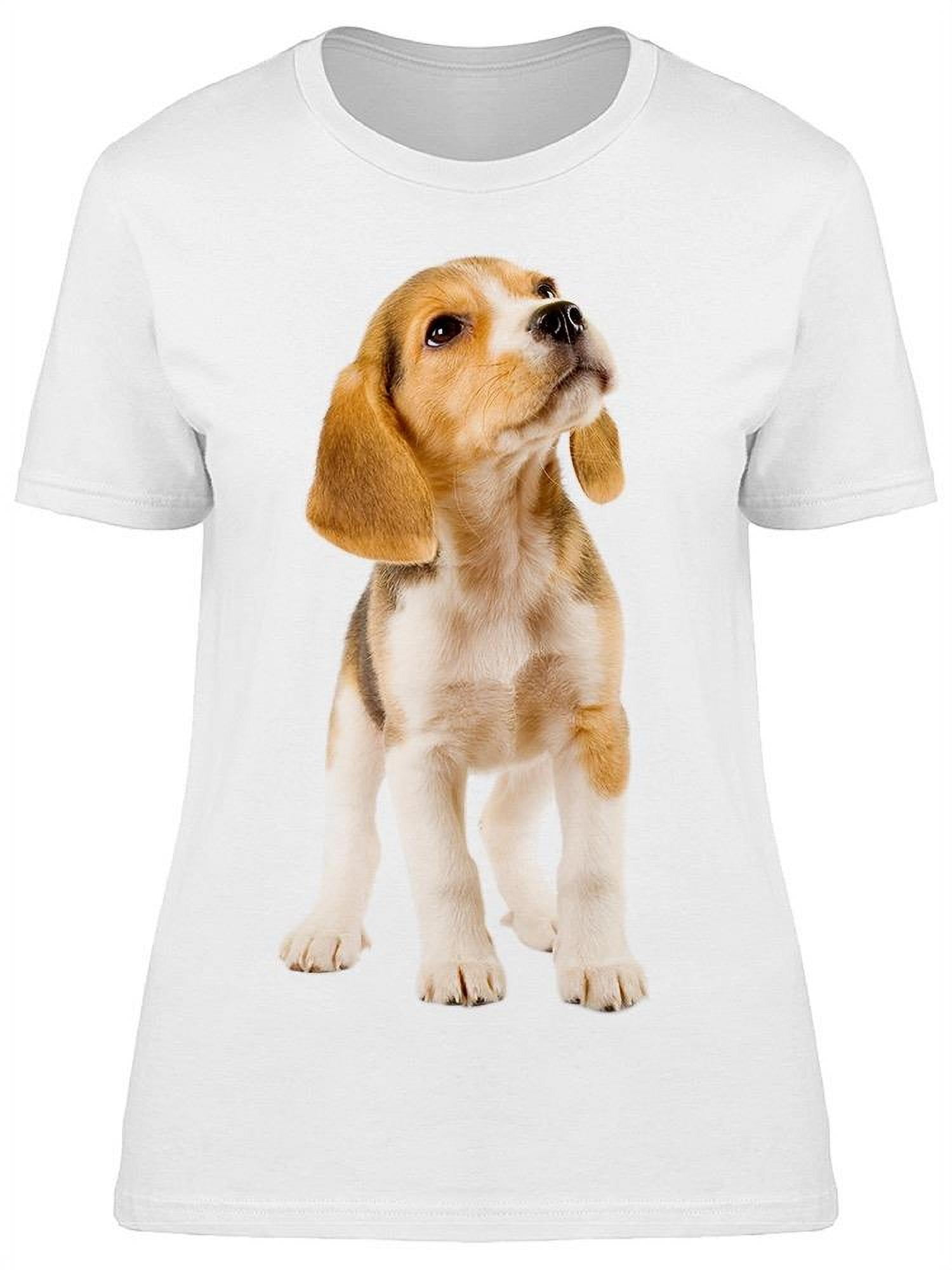 Beagle Looks Up T-Shirt Women -Image by Female Small - Walmart.com