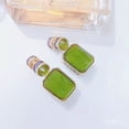 thumbnail image 5 of Large Rectangle/WaterDrop Green Chalcedony Earrings - Shanali Jewelry, 5 of 7