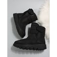 thumbnail image 5 of Black Solid Color Hook & Loop Fastener Warm Lined Snow Boots, 5 of 5