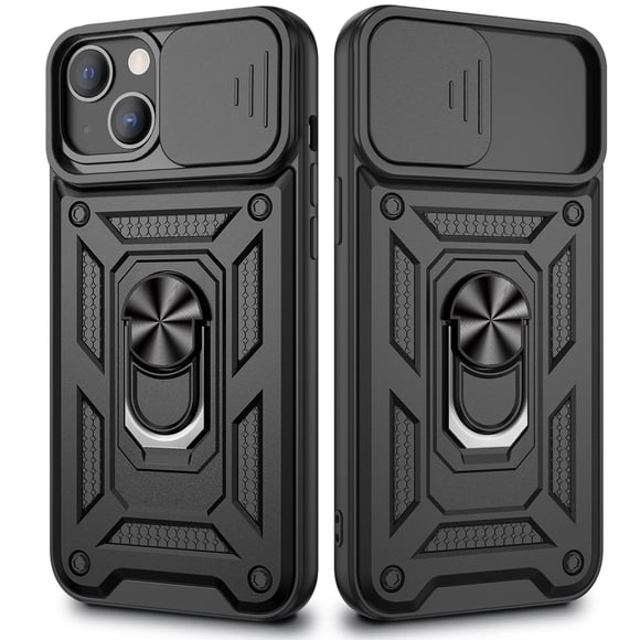 Funda para teléfono VEGO iPhone 13 de 6.1 pulgadas con diseño de anillo para cámara deslizante
