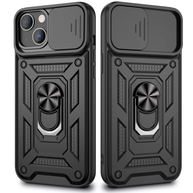 Funda para teléfono VEGO iPhone 13 de 6.1 pulgadas con diseño de anillo para cámara deslizante