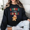 thumbnail image 3 of Baking a Little Cookie Sweatshirt | Cute Gingerbread Pregnancy Announcement Pullover, 3 of 6