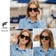 thumbnail image 3 of Gafas de Sol Fozono Grandes Cuadradas Polarizadas UV400 Negras, 3 of 6