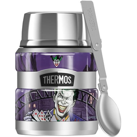 

Batman Joker Arkham THERMOS STAINLESS KING Stainless Steel Food Jar with Folding Spoon Vacuum insulated & Double Wall 16oz