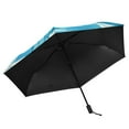 thumbnail image 4 of Sailing Boat Ocean Gulls Clouds All Weather Umbrella Triple Folding Parasol 6 Ribs UV Protection Portable, 4 of 8
